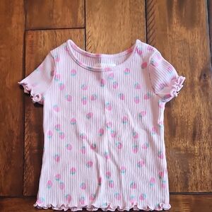 Jumping Beans Light Pink Strawberry Print Tee